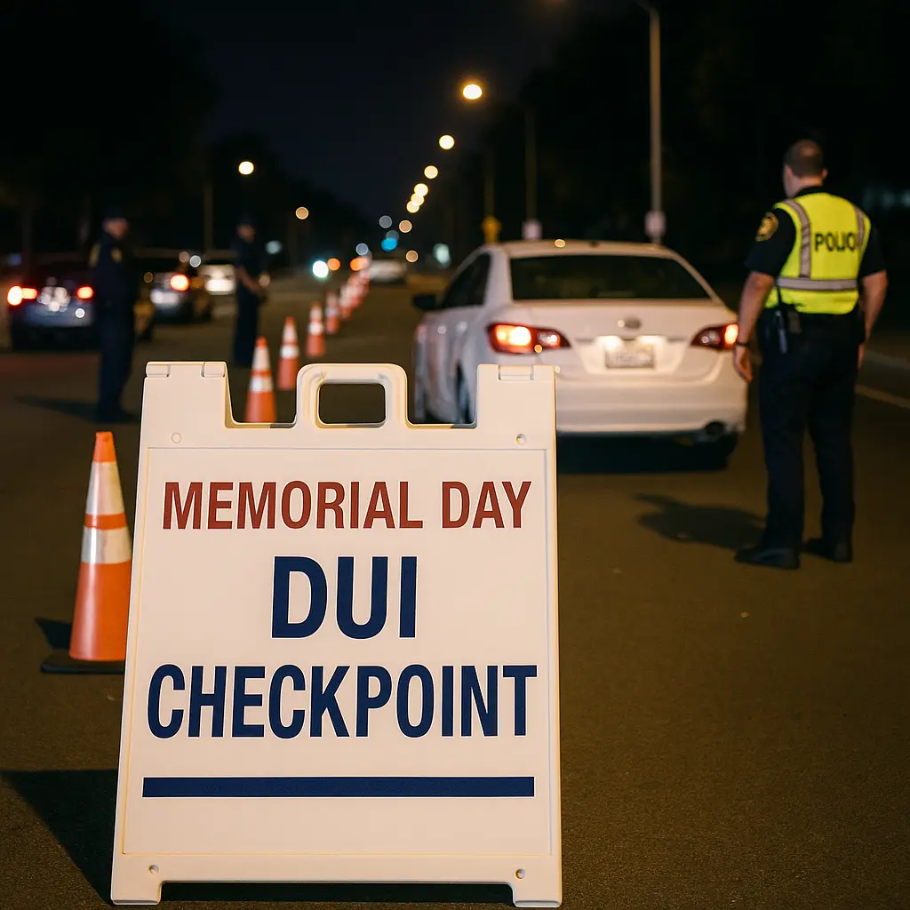 Memorial Day Weekend DUI Checkpoints 2025