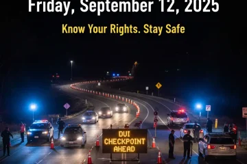 DUI Checkpoints Scheduled for Friday, September 12, 2025