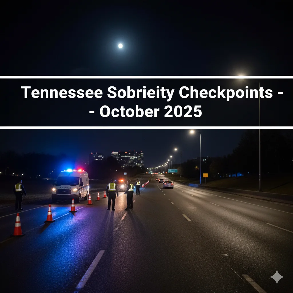Tennessee Sobriety Checkpoints – October 2025