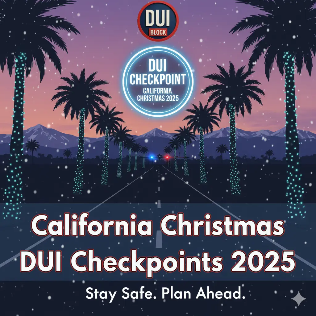 California Christmas DUI Checkpoints 2025